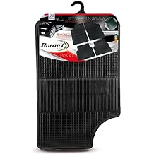 Bottari 14042 Heavy Duty Luxury Universal Rubber Car Mat Set-4 Pieces, Black