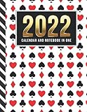 artifact combo deck mtg  2022 Calendar and Notebook In One: 8.5x11 Monthly Planner with Note Paper Combo / Deck of Card Game - Red Black Art Pattern / Large Organizer With ... Ruled Lined Sheets / Life Organizing Gift