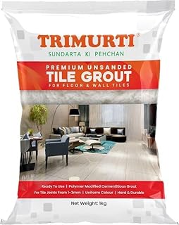 Trimurti Premium Tile Grout 1KG | Sandy Beige | Ready to Use Grout for Wall & Floor Tiles | Hard & Durable Finish | Crack Resistant, Waterproof Tile Filler for Strong Joints & Elegant Finish