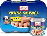 Libby's Vienna Sausage, Ready to Eat Canned Meat, 10g Protein Per Serving, 4.6 oz. Can (Bulk Pack of 6)