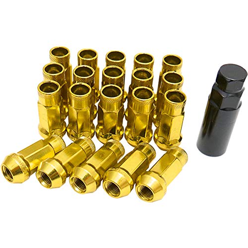 Amazon.co.jp: ロング ホイールナット ゴールド 貫通ナット 19HEX