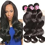 Unice Hair Malaysian Body Wave 3 Bundles Waving Unprocessed Virgin Human Hair Extensions Natural Color (14 16 18)