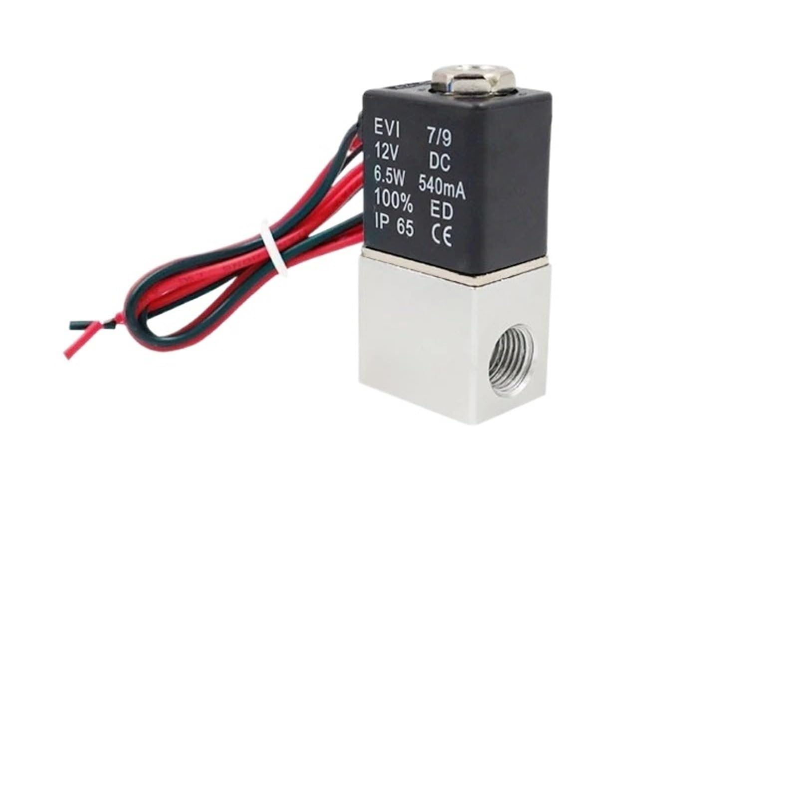 Électrovanne 24V 1/8 normalement fermée en aluminium pour circuit eau et air
