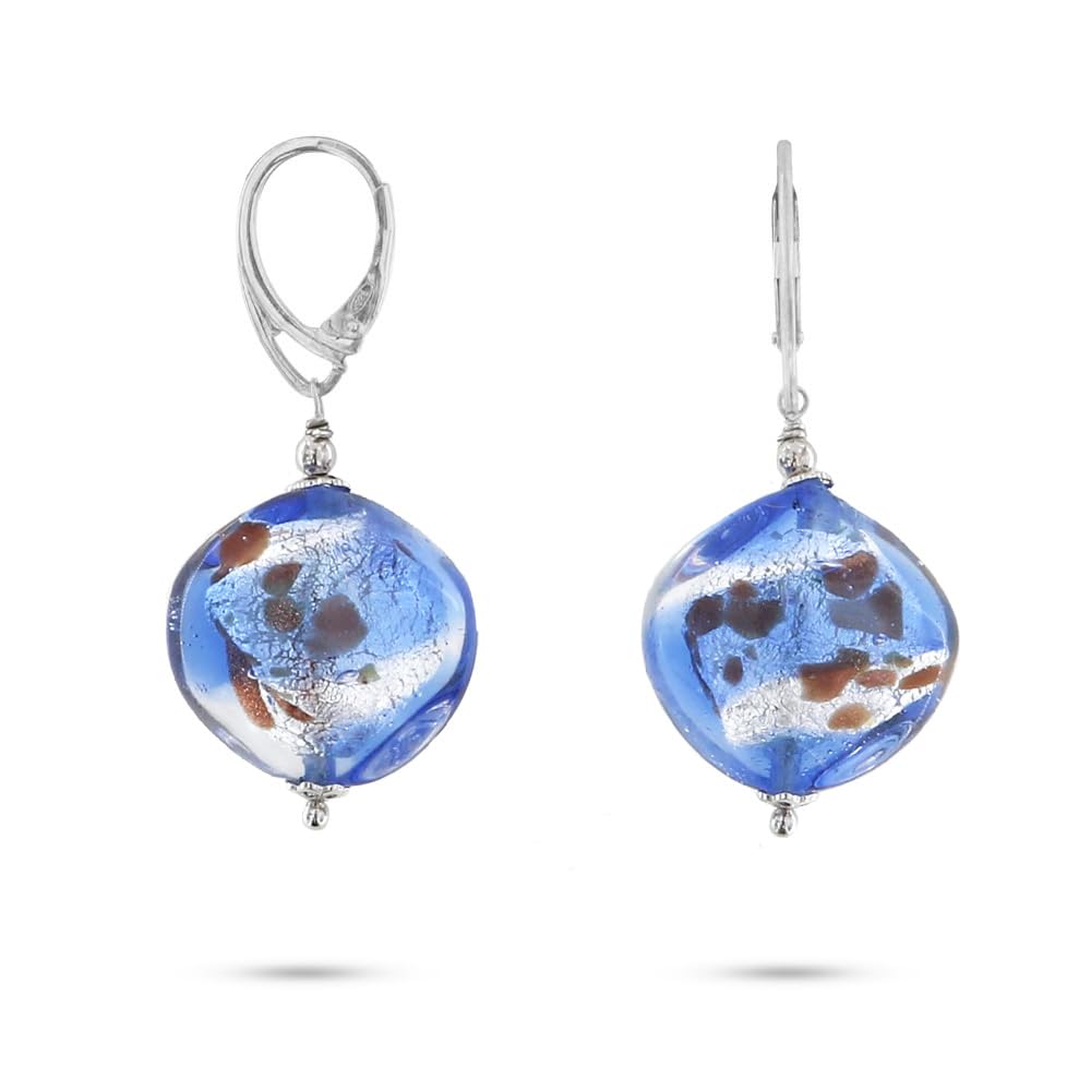 Venetiaurum - Orecchini per Donna con Pietre in Vetro Originale di Murano e Argento 925 - Gioiello Made in Italy Certificato