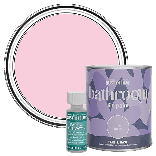 Rust-Oleum Pink Water-Resistant Bathroom Tile Paint in Matt Finish - My Husband Said No 750ml