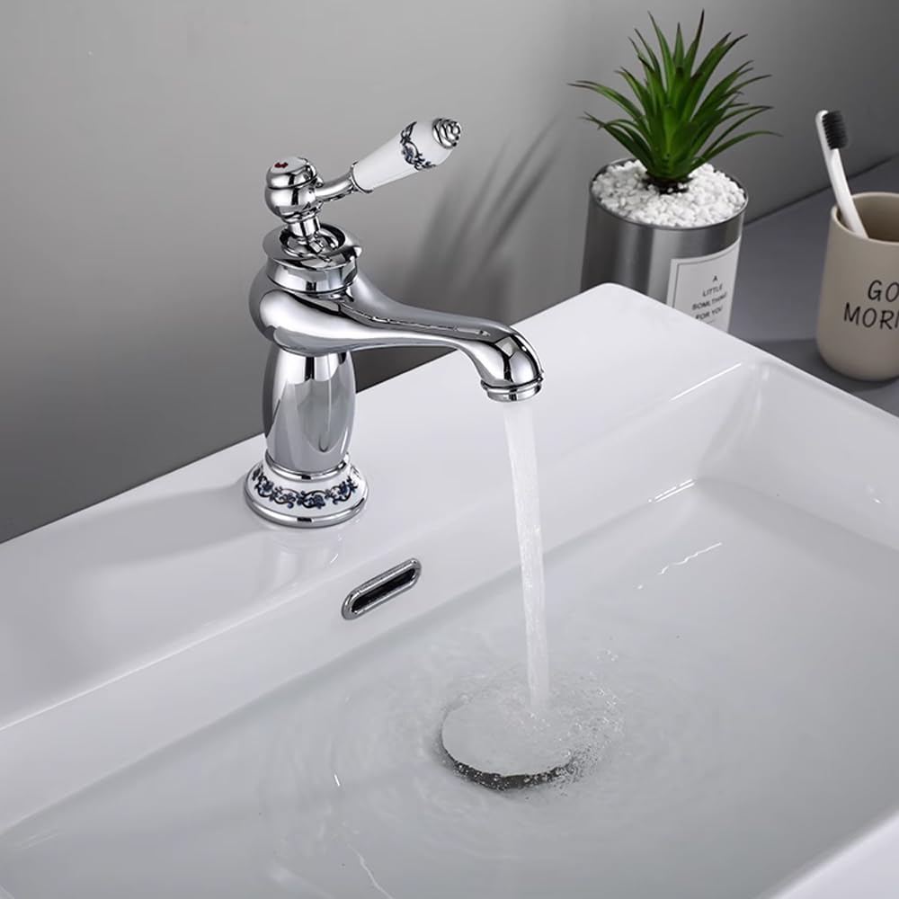 Sarini Ceramic Single Handle Mixer Tap Cold Hot Water Bronze Faucet for Bathroom Basin Sink Home Decoration Stylish Faucet for Bathroom or Kitchen - Image 4