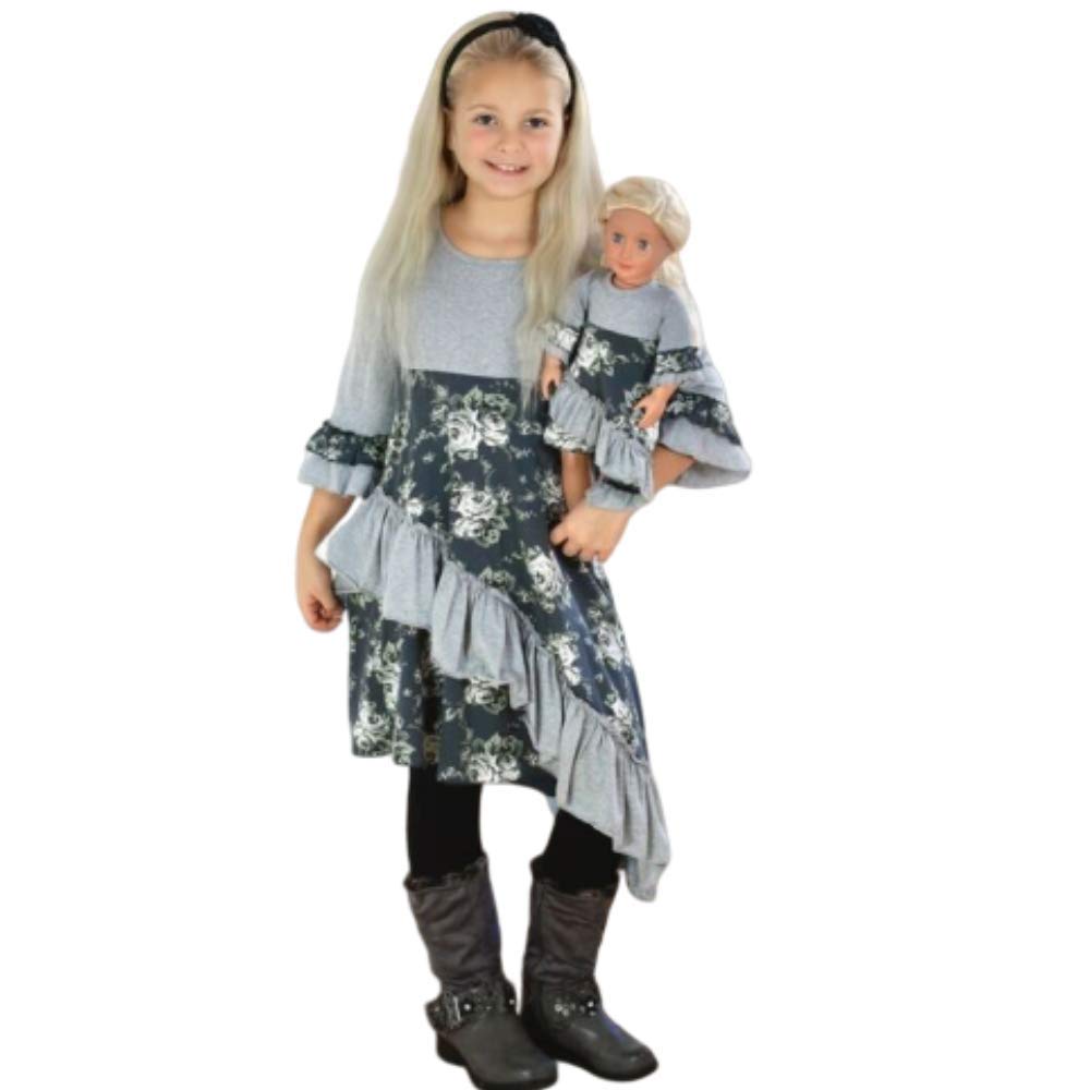 Girls Dress by Lilli&Me |Girls and Dolls Matching 2 Piece Dress Sets
