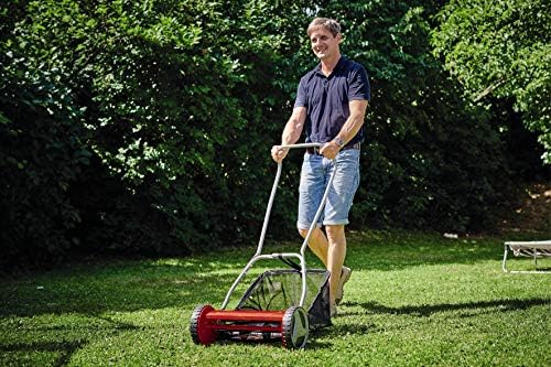Einhell GC-HM 400 Hand Push Lawnmower -- Manual Lawn-Mower With 40cm Cutting Width, 27L Grass Box, 4 Cutting Height Levels -- Walk-Behind Lawn Mower For Small Gardens