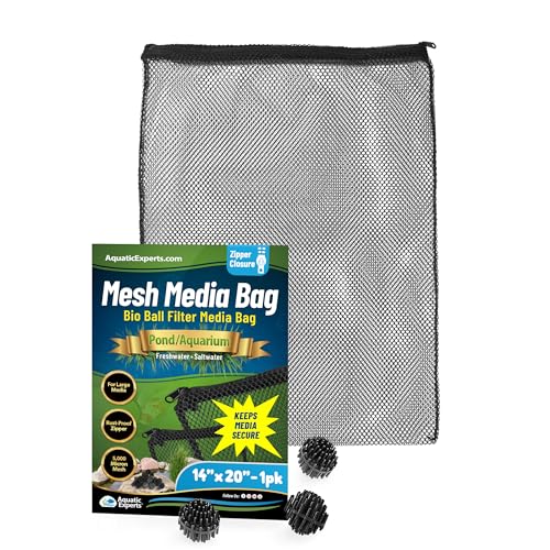Aquatic Experts Mesh Bags for Bio Ball Filter Media - Perfect for Aquarium and Pond Filtration, (1 Pack 14 inches x 20 inches)