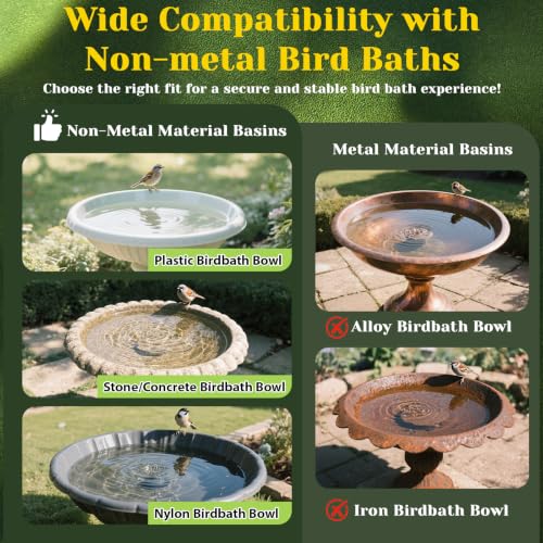 Image of 5Pcs Bird Bath Copper Disk 99.99% Pure Copper Purification Disk 0.6mm for Clean Water via Natural Physics Universal Fit for All Season Outdoor Birdbaths,Bowls and Garden Fountains(Sunflower)