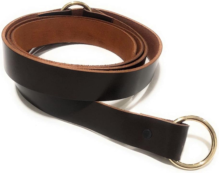 NauticalMart Medieval-LARP-Reenactment-Viking-Battle Ready Brown Leather Wrap Around Knights Belt 1.5" Wide