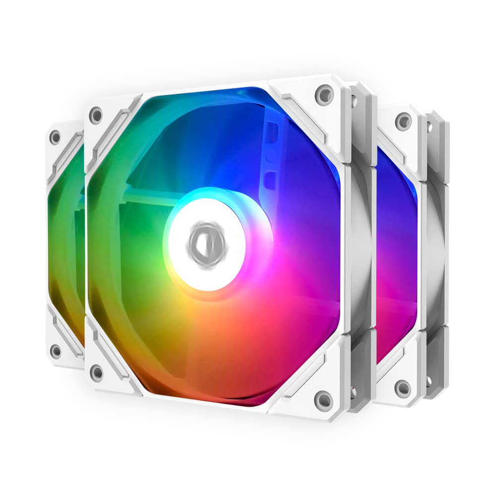 Buy ID-COOLING TF-12025-ARGB-TRIO Snow 120mm Case Fan 3 Pack ARGB Fans ...