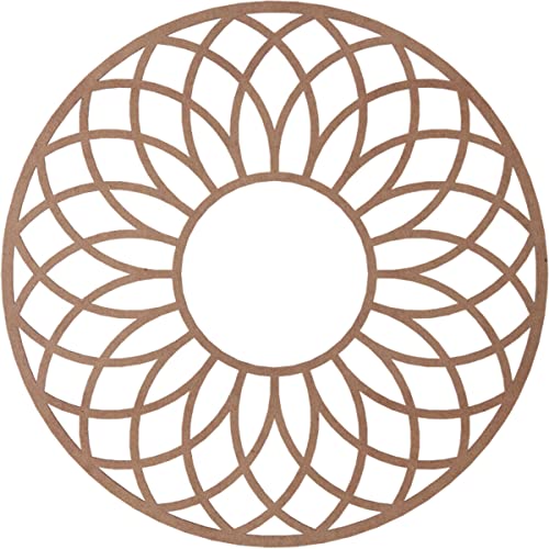 Image of Ekena Millwork 30 inchOD x 10 1 /4 inchID x 3 /8 inchT Cannes Wood Fretwork Pierced Ceiling Medallion, Wood (Paint Grade)