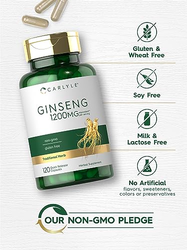 Carlyle CL2604 Ginseng | 120 Capsules | 1,200Mg | Non-Gmo And Gluten Free Supplement thumb #4