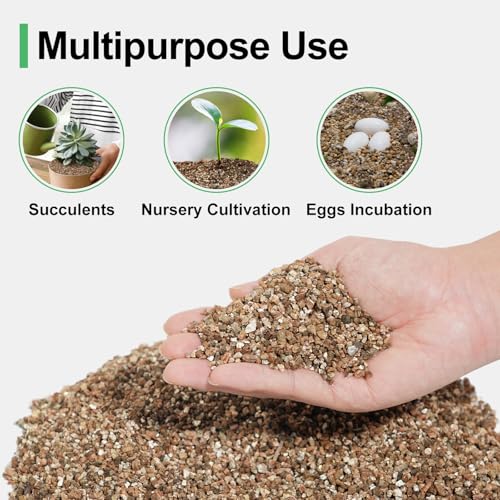 Image of Pulovin 10QT Vermiculite for Gardening, Horticultural Organic Vermiculite for Plants, Houseplants, Mushrooms, to Maintain Soil Moisture and Plant Growth