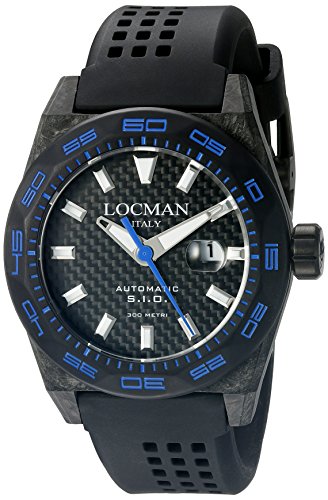 Locman Italy Men's 0216V3-CBCBNKBS2K Stealth 300 Metri Analog Display Automatic Self Wind Black Watch