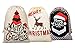 Produktbild 3 Stück Weihnachten Santa Sack Canvas-Tasche für Geschenke Santa Sack mit Kordelzug Extra Groß Größe 70 x 50 cm Muster 3 (G)