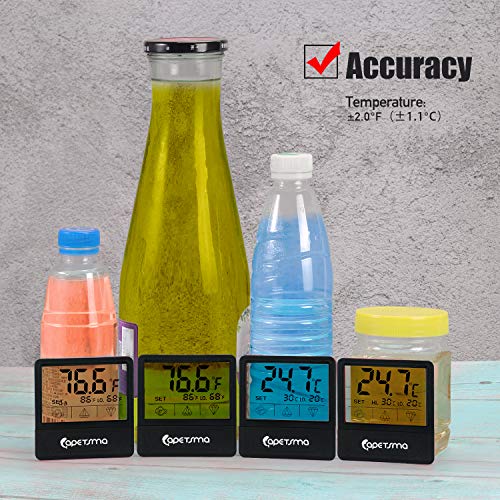 Aquarium Thermometer, C/F Switch Lcd Digital Fish Tank Thermometer With Large Clear Screen, Monitor Water Terrarium Temperature, No Messy Wires In Your Saltwater Freshwater And Reef Aquarium. (Black) #TOP3