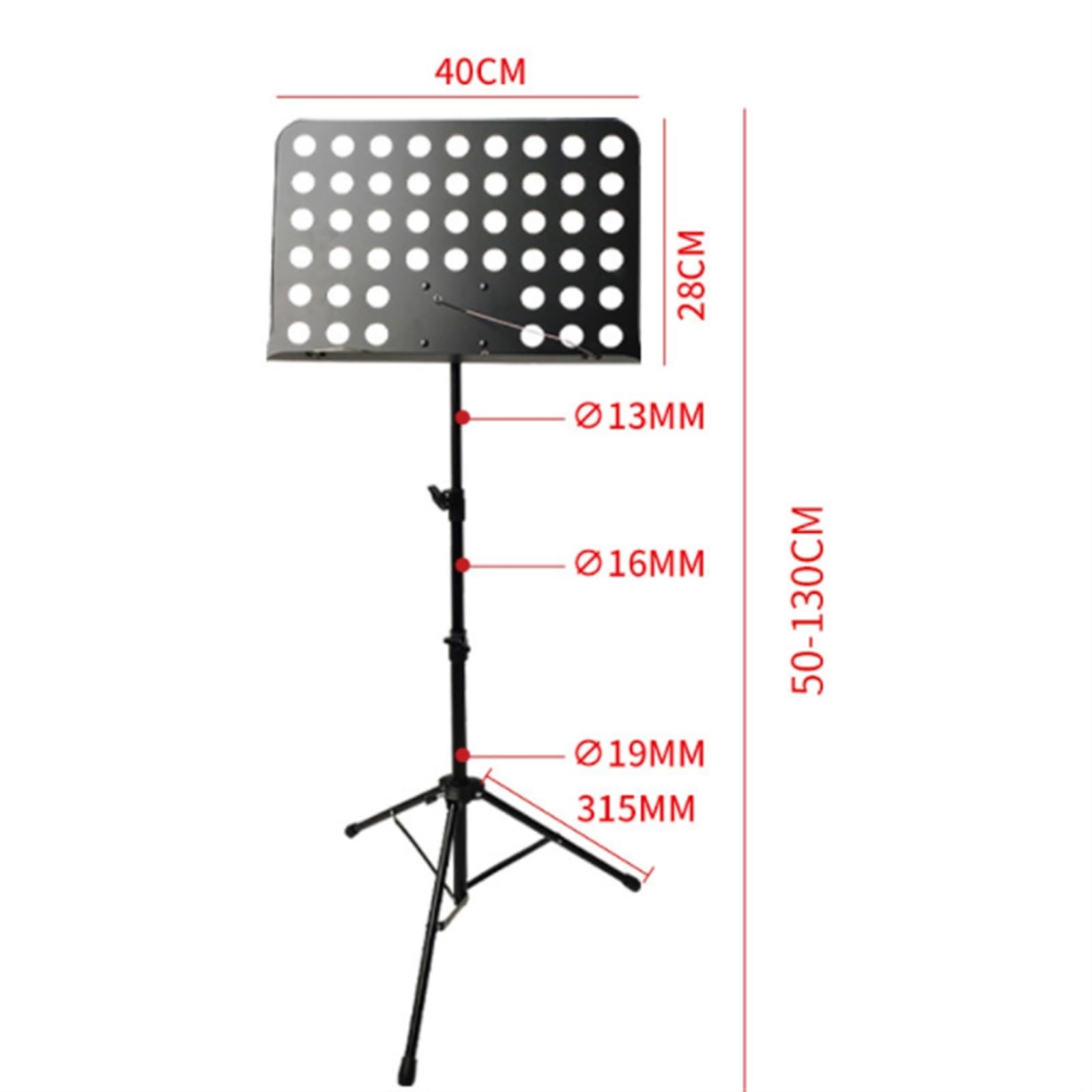 Atril para Partituras Atril Musica, Trípode Plegable Portátil Ajustable, Soporte para Partituras Multifuncional, Estantería para Partituras Soporte para Partituras(Black)