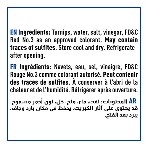 Cortas - Sliced Pickled Turnips, 625G (22Oz) #TOP2