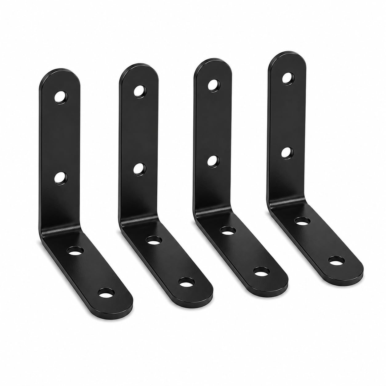 Flux Equal Arm L Bracket | 2mm Thick Mild Steel Corner Brace | Shelf Support (Pack of 4)-image-41