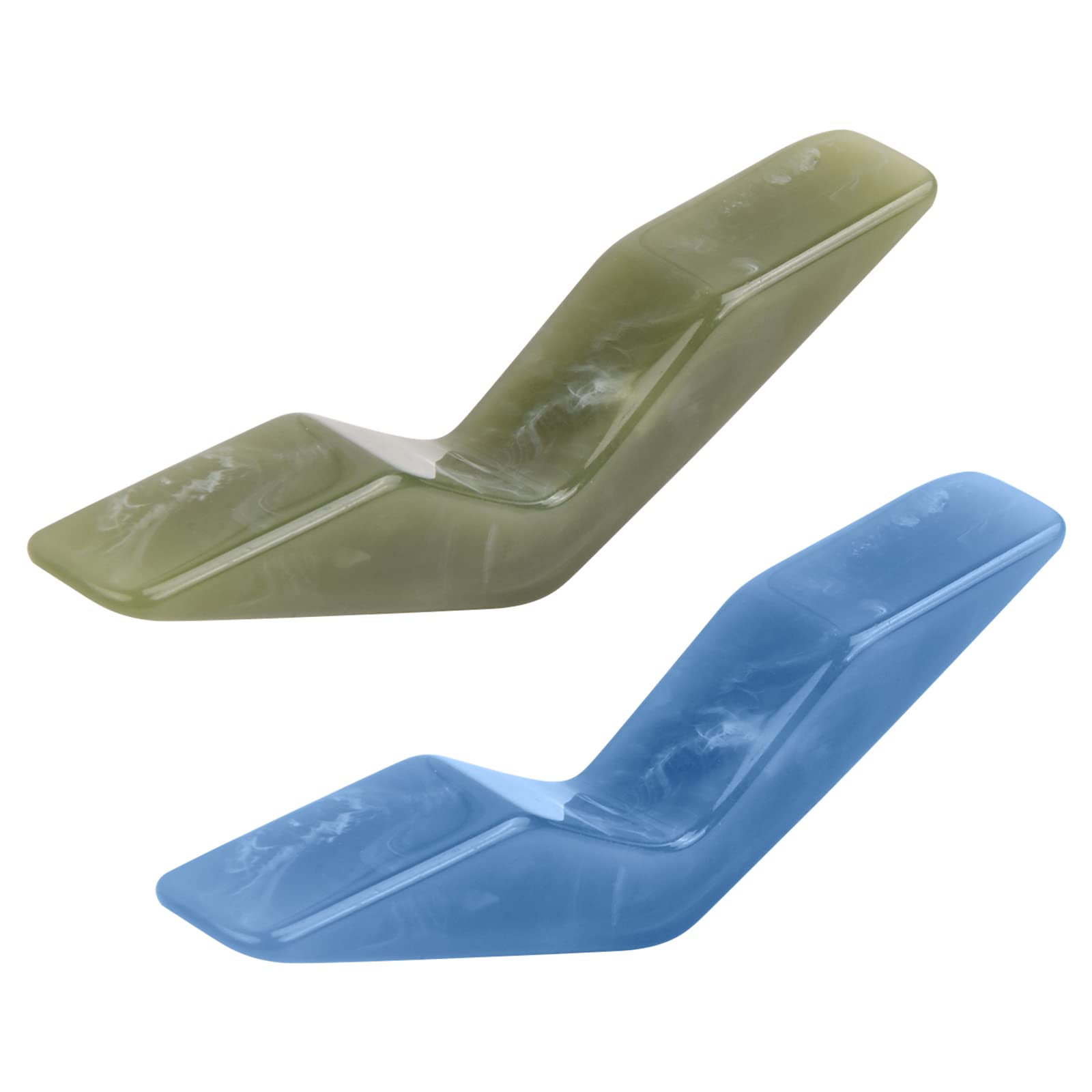 2 Piezas Marcador de Pulgar, Carpeta de Libros in Resina Estante de Libro de Pulgar Accesorios de Lectura Marcador de Pulgar Exquisito para Amantes de Lectura (Azul, Verde)