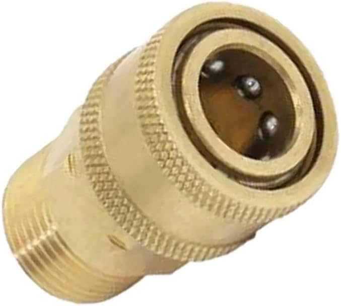 M22 to 3/8 Male Coupler Adapter Daily Brass Pressure Washer Socket Quick Connect