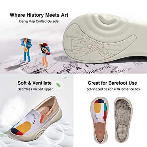 Image of UIN Shoes for Women Slip On Sneakers Comfortable Lightweight Barefoot Travel Art Painted Casual Loafers