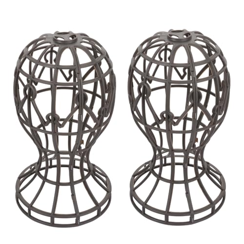 TOVINANNA 2pcs Women Wig Making Hat Display Head Stand Holder for Styling Pink Wig Stand for Home Salon