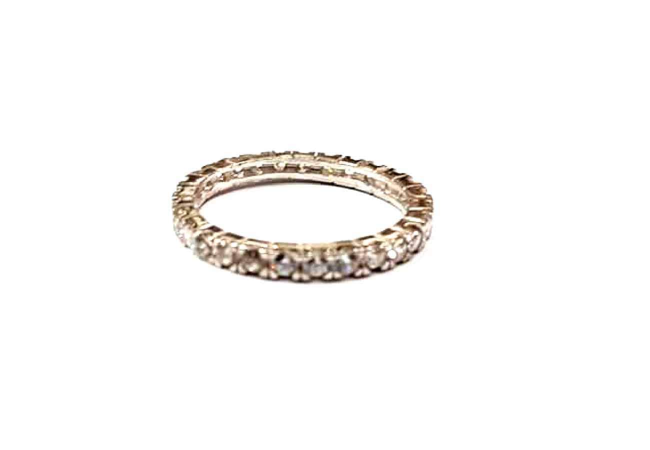 Alliance argent zircons 2 mm cadeau idéal taille italienne sur mesure - 6