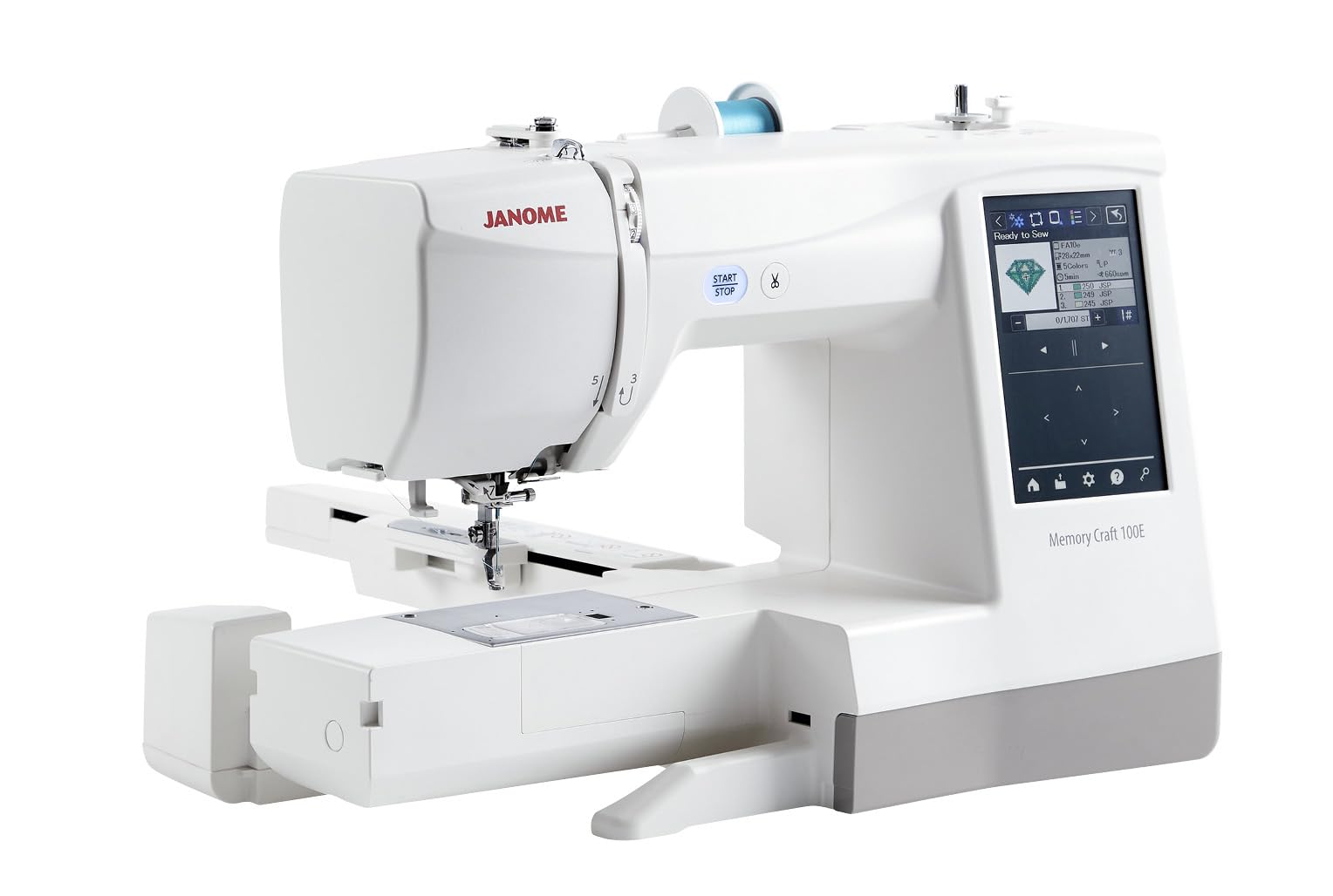 Janome Memory Craft 100E solo máquina de bordar - bordado máximo 5.5" x 5.5"