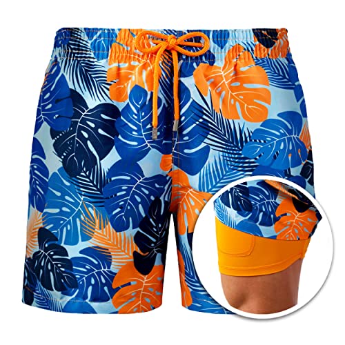 Capelle Miami Men's Luxury Swim Shorts - Blue Jungle2