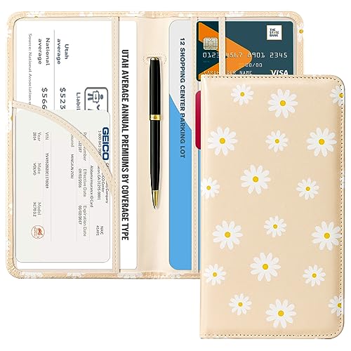 Image of CoBak Car Registration and Insurance Holder | Vehicle Glove Box Organizer, Auto Truck Compartment Document Case with Magnetic Closure for Insurance & Driver License
