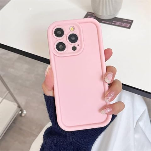 UMIONE for iphone 13 pro max case, raised Edge design, double protection for The camera, non-slip, shockproof, dirt-resistant, a variety of colors for boys, girls phone case trend single -Light Pink Cover