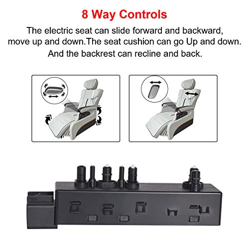Ferding Power Seat Switch Left Driver Side Fit For Cadillac Cts/Dts, Chevy Suburban/Silverado, Buick Allure/Lacrosse/Lucerne, Gmc Acadia/Sierra/Yukon, Hummer H2, Saturn Vue/Aura/Outlook, 12451497 #TOP4
