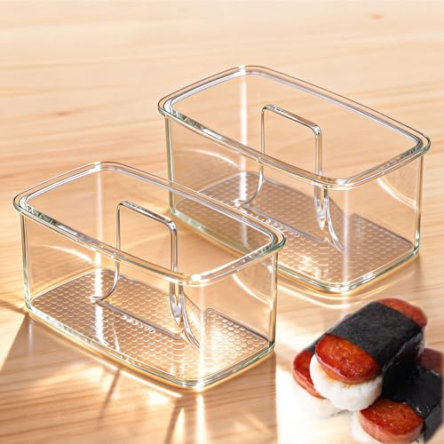 NTMURIKS 2PCS Clear Musubi Press Mold - Non-Stick, BPA-Free Musubi Maker, Onigiri & Sushi Mold for...
