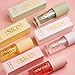 BANGFENG Big Brush Head Hydrating Lip Glow Oil Plumping Lip Tint, Hydrating Lip Gloss Tinted Lip Balm Transparent Lip Care, Long Lasting Nourishing Non-sticky Fresh Texture (Chocolate)