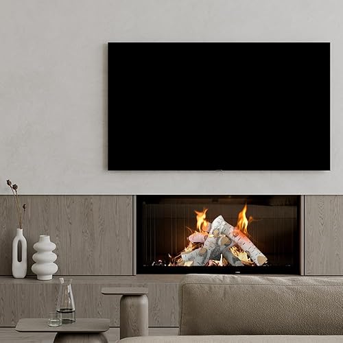 Miniatura 6 de HEXELE Juego de 7 troncos de chimenea de gas madera de cerámica sintética para chimeneas de gas gas natural propano hogueras ventilado para