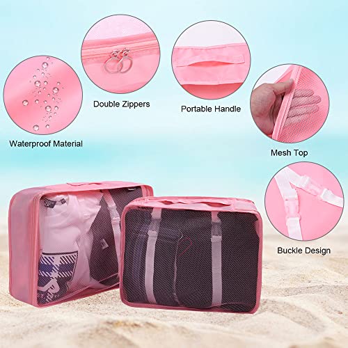 Image of OSDUE Travel Packing Cubes, 7pcs Multifunction Suitcase Organizer Set, Luggage Organiser Waterproof Suitcase Essential Bag, Packing Cubes for Suitcase Travel Accessories
