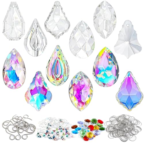 212pcs Sun Catcher Crystal Making Kit for Adults Prism Crystals Lamps Decor