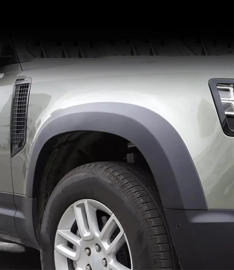 Guardabarros Land Rover Defender que frena los arañazos con su ensanchamiento protector negro 2