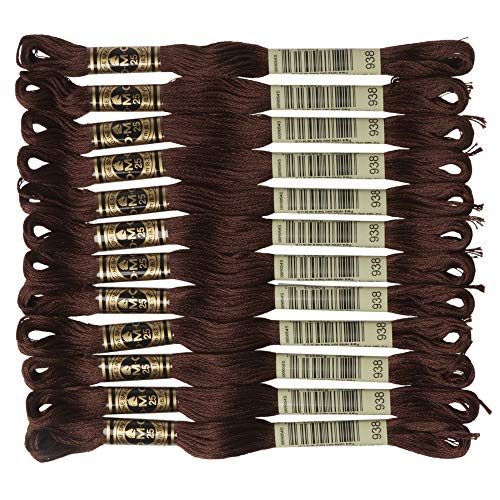 Image of DMC 6-Strand Embroidery Cotton Floss, Ultra Dark Coffee Brown