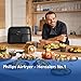 Philips Airfryer 3000 Series Dual Basket, Heißluftfritteuse mit 2 Körben und Frühstücks-Set, 9L, RapidAir Plus Technologie, 90% weniger Fett, Energieeffizient, HomeID App (NA350/03)