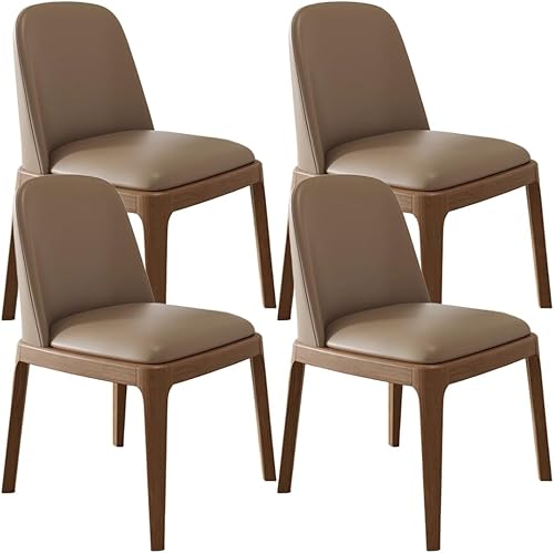 Miniatura 12 de YVYKFZD Juego de 2/4 sillas de comedor, sillas de comedor de madera, sillas de cocina tapizadas, silla de sala de estar sin brazos con respaldo