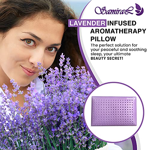 Lavender Infused Aromatherapy Memory Foam Pillow For Sleeping, Relax And Zen Pillow, Foam Pillow, Memory Pillow Infused With Lavender Essential Oil, Firm Pillow, Sleeping Pillow, By Samiral #TOP2