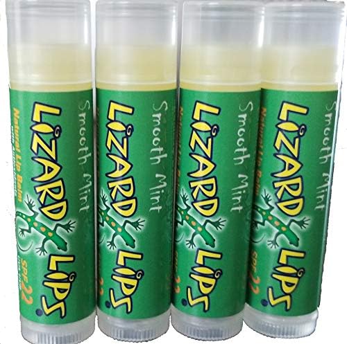 Lizard Lips SPF 22 Lip Balm - Smooth Mint 4 Pack