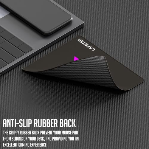Lapster X Design Gaming Mouse pad, Non-Slip Rubber Base Mouse Pad, with Antifray Stitched Embroidery Edges (220X190X3MM) - Image 4