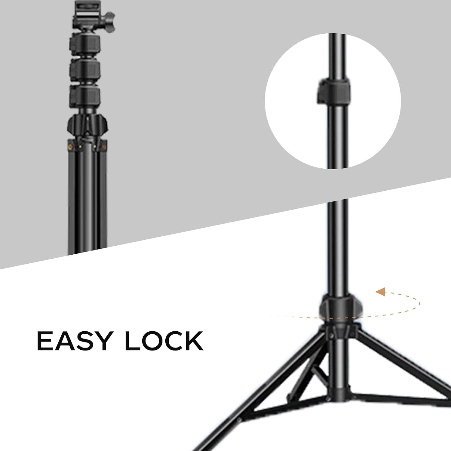 6.3ft Adjustable Long Tripod Stand for Gimbals,Phones,Cameras, Extendable Height with Phone Holder