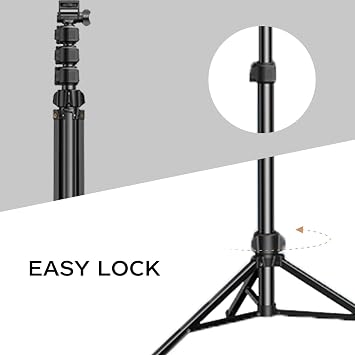 6.3ft Adjustable Long Tripod Stand for Gimbals,Phones,Cameras, Extendable Height with Phone Holder
