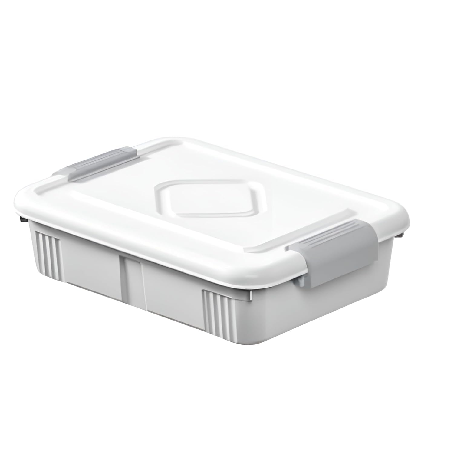 STAR WORK Under Bed Storage Containers,with Wheels, Shoe Storage,Rolling Storage,Large Bed Storage, Drawers,with Lid,Stackable Snap Lock Organizers. (Small 15 inch x 4 inch x 11 inch, GREY)